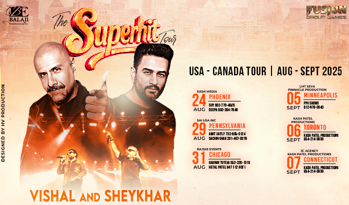 Superhit Tour Vishal and Shekhar Marketing Poster Designs by HVAxis Production